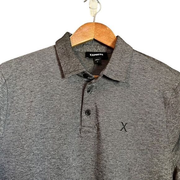 NWT! Express grey polo shirt. Size medium - Picture 2 of 13